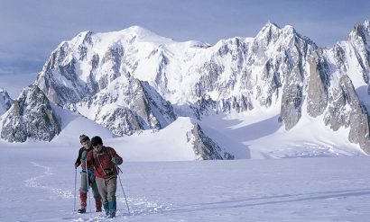 Rosen y Villar regresando de una invernal en el macizo de Mont Blanc en 1966.