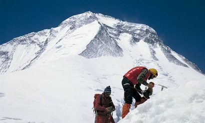 Navarros en las laderas del Dhaulagiri en 1979.